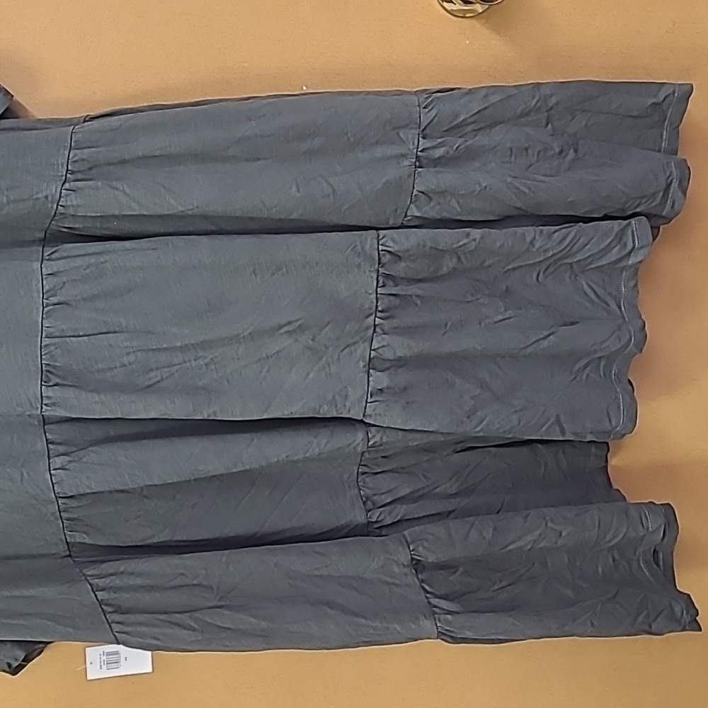 Old Navy Size 4X Charcoal Grey Tiered Midi T-Shirt Dress - Picture 4 of 11